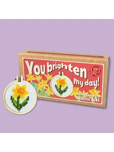 The Crafty Kit Company You Brighten My Day! Mini Matchbox Cross Stitch Kit