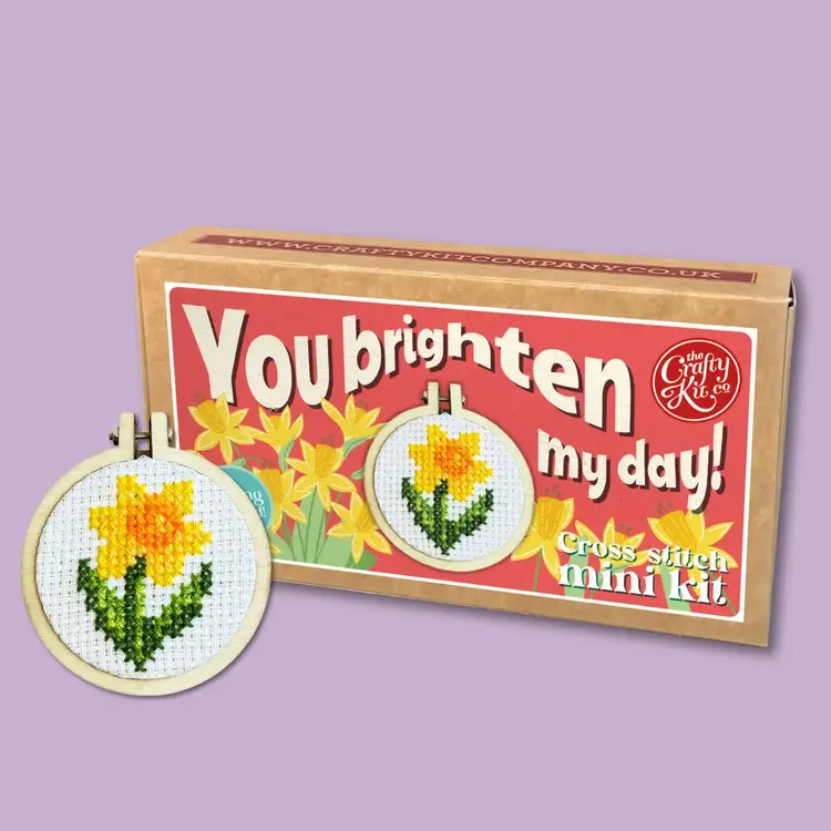 The Crafty Kit Company You Brighten My Day! Mini Matchbox Cross Stitch Kit