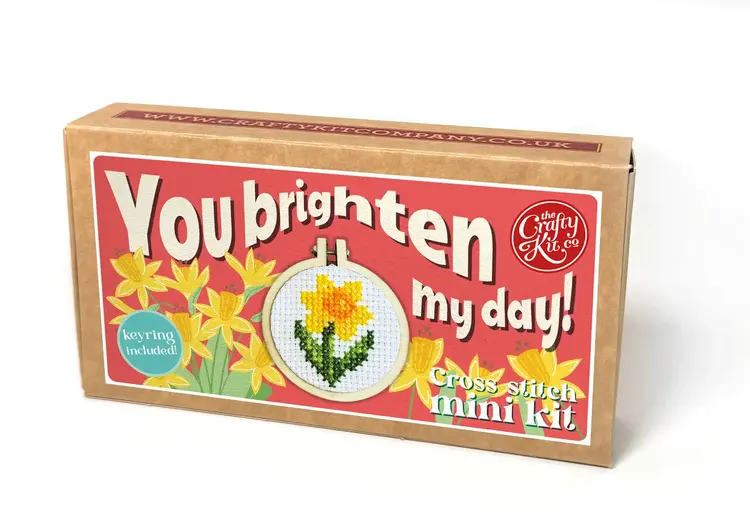 The Crafty Kit Company You Brighten My Day! Mini Matchbox Cross Stitch Kit
