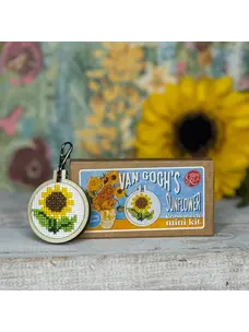 The Crafty Kit Company Van Gogh's Sunflower Mini Matchbox Cross Stitch Kit