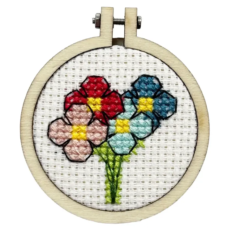 The Crafty Kit Company Thanks a Bunch! Mini Matchbox Cross Stitch Kit