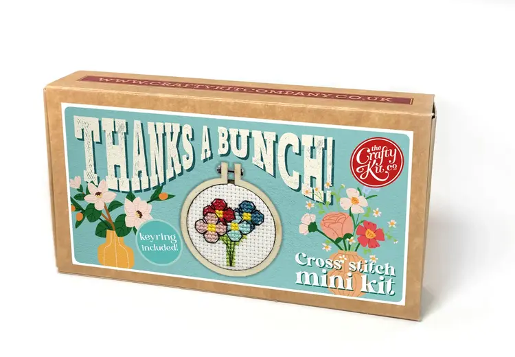 The Crafty Kit Company Thanks a Bunch! Mini Matchbox Cross Stitch Kit