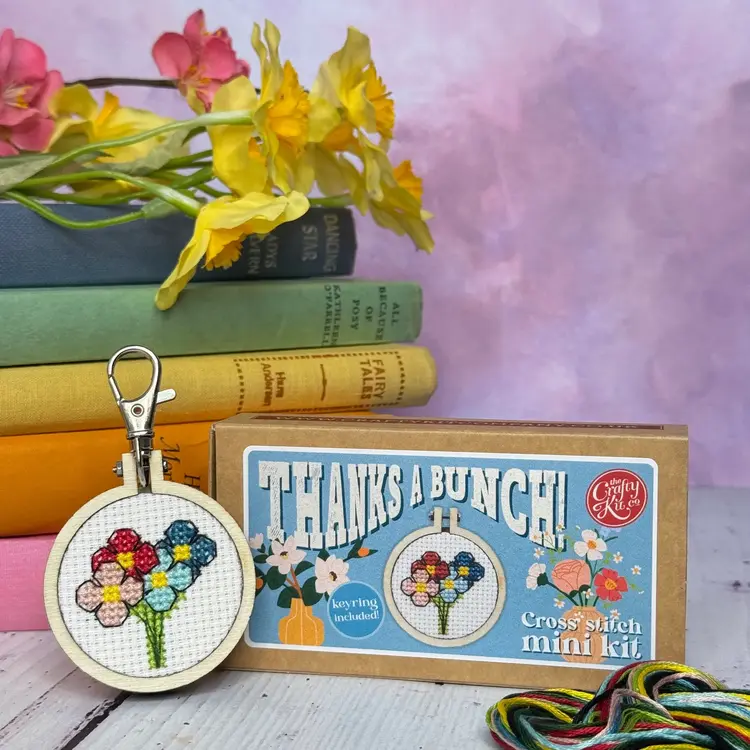 The Crafty Kit Company Thanks a Bunch! Mini Matchbox Cross Stitch Kit