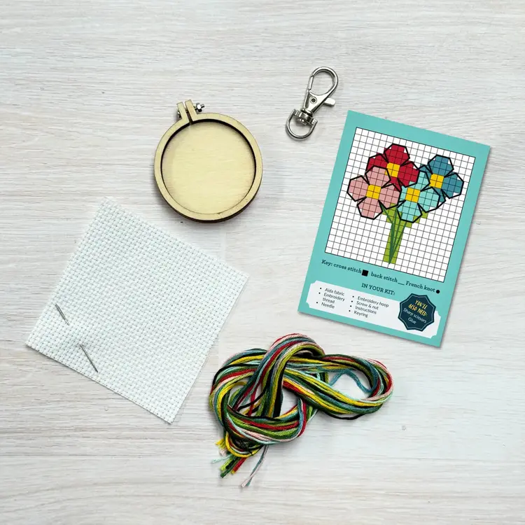 The Crafty Kit Company Thanks a Bunch! Mini Matchbox Cross Stitch Kit
