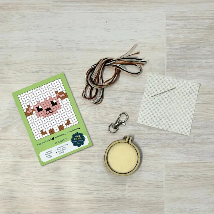 The Crafty Kit Company Love Ewe! Mini Matchbox Cross Stitch Kit