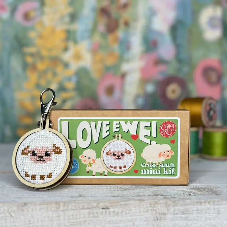 The Crafty Kit Company Love Ewe! Mini Matchbox Cross Stitch Kit