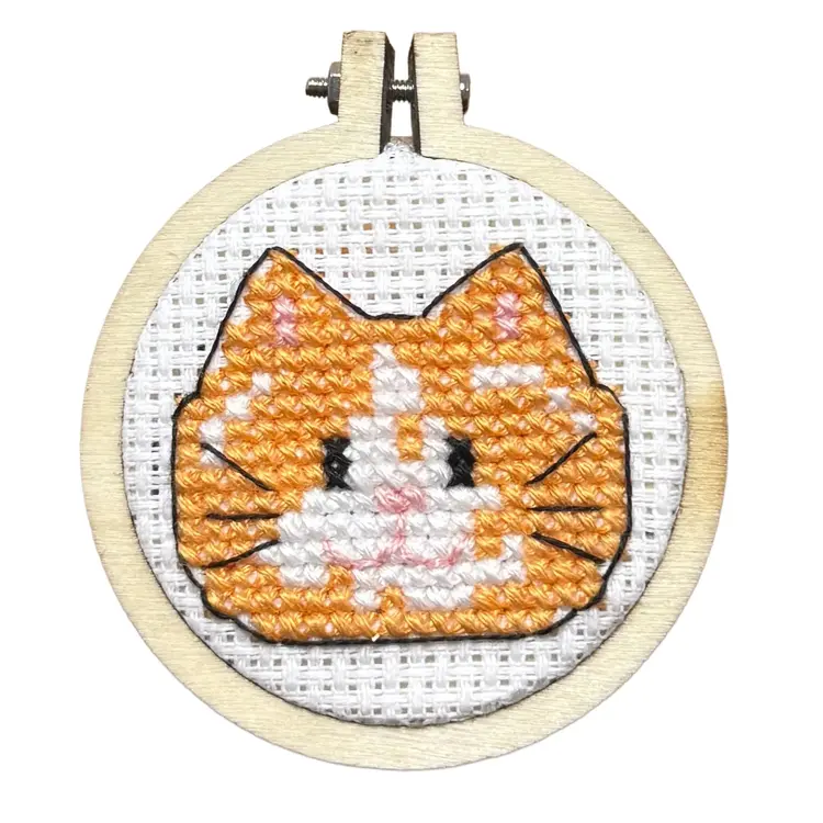 The Crafty Kit Company Keep Calm and Purr On! Mini Matchbox Cross Stitch Kit