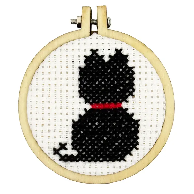 The Crafty Kit Company Home is Where the Cat is Mini Matchbox Cross Stitch Kit
