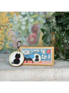 The Crafty Kit Company Home is Where the Cat is Mini Matchbox Cross Stitch Kit