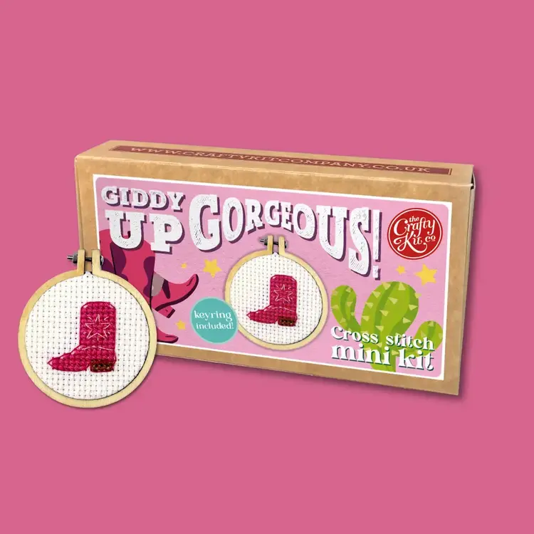 The Crafty Kit Company Giddy Up Gorgeous! Mini Matchbox Cross Stitch Kit