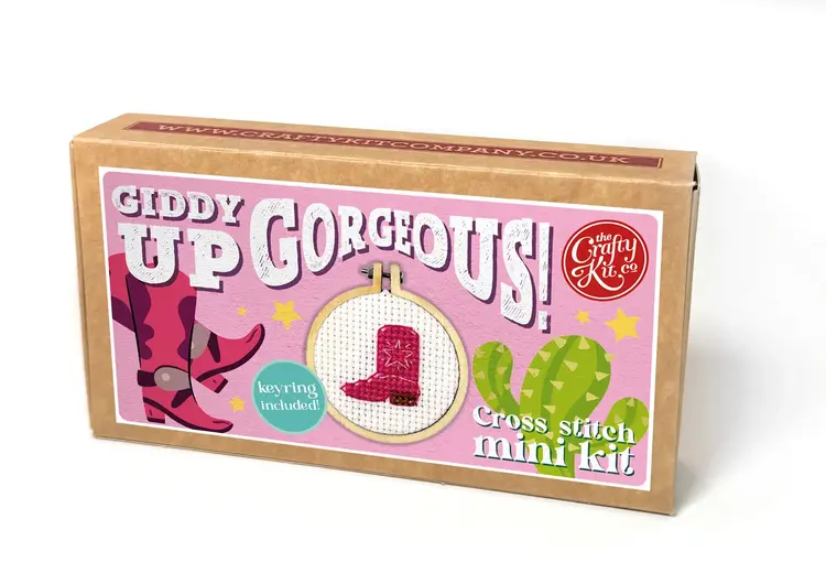 The Crafty Kit Company Giddy Up Gorgeous! Mini Matchbox Cross Stitch Kit