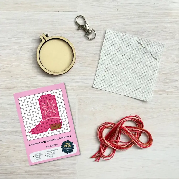 The Crafty Kit Company Giddy Up Gorgeous! Mini Matchbox Cross Stitch Kit
