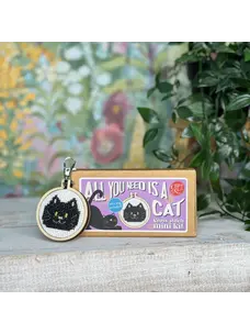 The Crafty Kit Company All You Need is a Cat Mini Matchbox Cross Stitch Kit