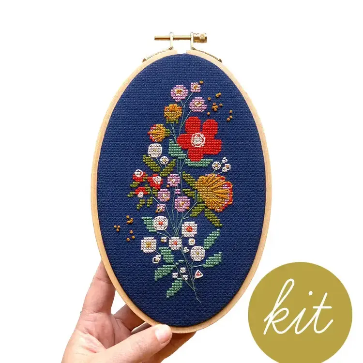 Junebug and Darlin Forget-Me-Knots Cross Stitch Kit