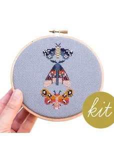 Junebug and Darlin Moths Cross Stitch Kit