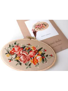 Junebug and Darlin Rosy Chaos Cross Stitch Kit
