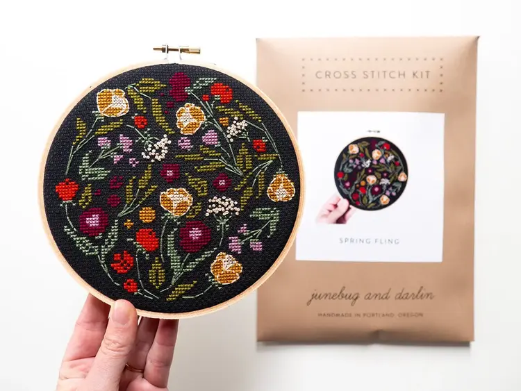 Junebug and Darlin Spring Fling Cross Stitch Kit