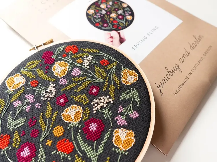 Junebug and Darlin Spring Fling Cross Stitch Kit