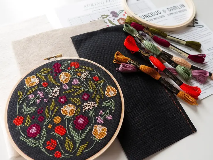 Junebug and Darlin Spring Fling Cross Stitch Kit