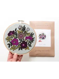 Junebug and Darlin Violet Vibes Cross Stitch Kit
