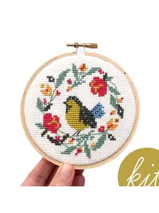 Junebug and Darlin Summer Bird Cross Stitch Kit