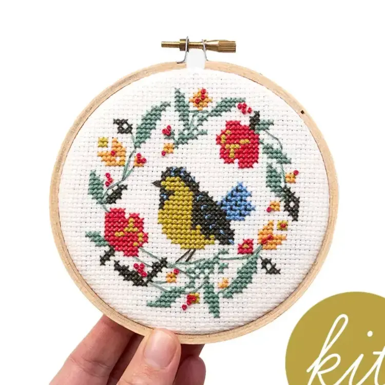Junebug and Darlin Summer Bird Cross Stitch Kit