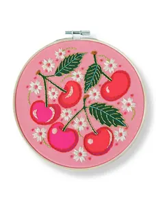 Rikrack Cherries Embroidery Kit