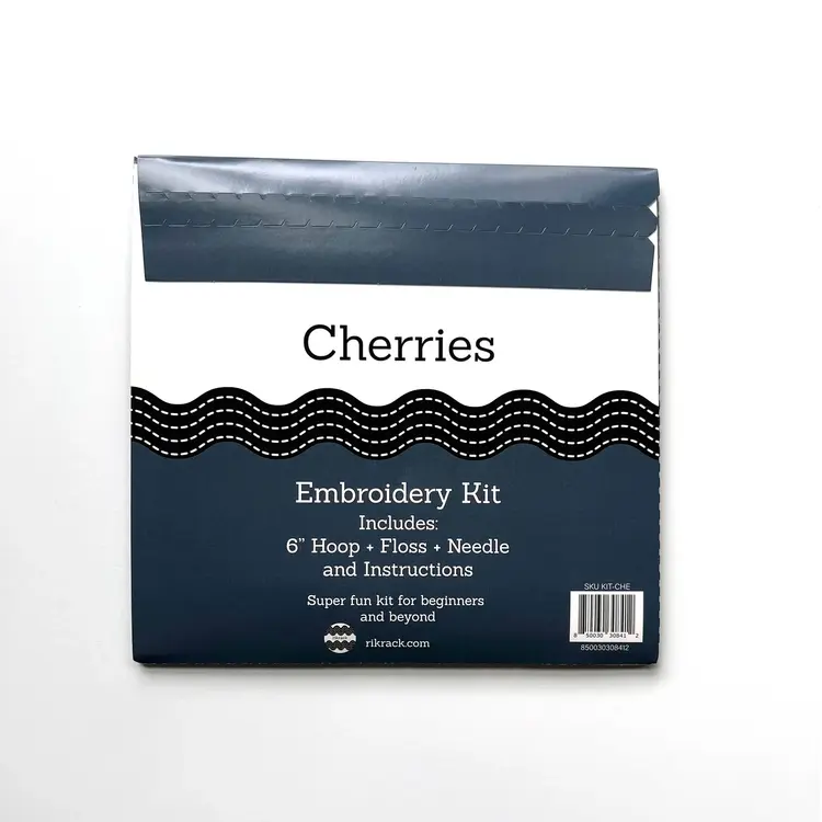 Rikrack Cherries Embroidery Kit