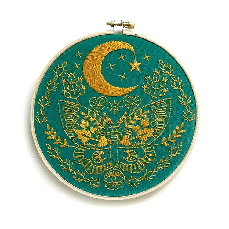 Rikrack Lunar Moth Embroidery Kit