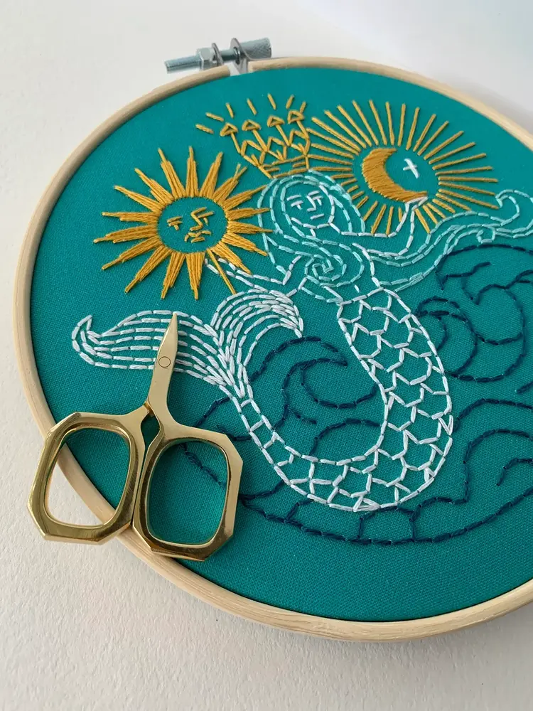 Rikrack Mermaid Embroidery Kit