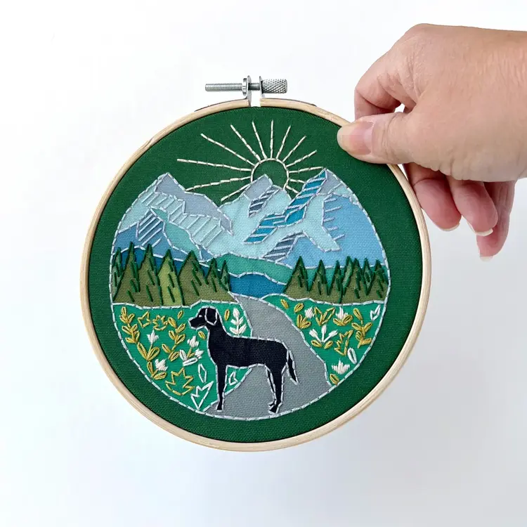 Rikrack Trail Dog Embroidery Kit
