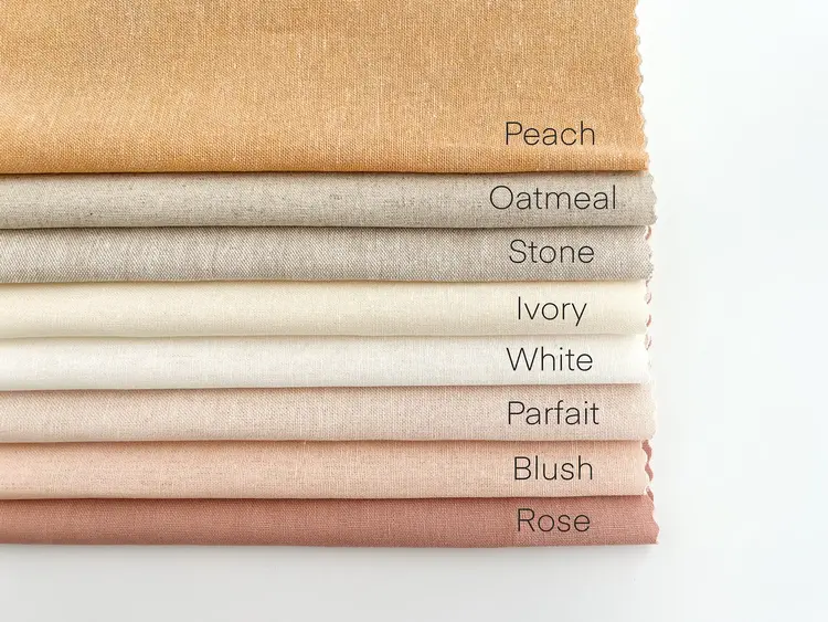 Matryoshka Doll Shop Linen Blend Embroidery Fabric Pack (Warm Neutrals)