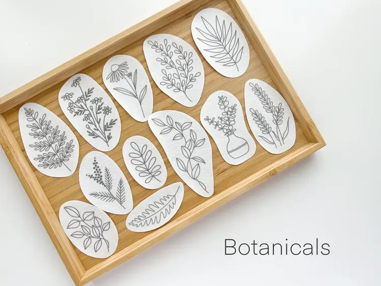 Matryoshka Doll Shop Stick & Stitch Embroidery Patterns (Botanical)
