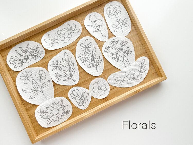 Matryoshka Doll Shop Stick & Stitch Embroidery Patterns (Florals)