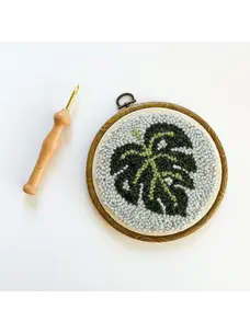 The Urban Acres Classic Monstera Punch Needle Kit