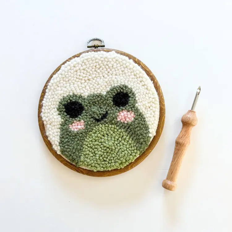 The Urban Acres Frog Punch Needle Kit