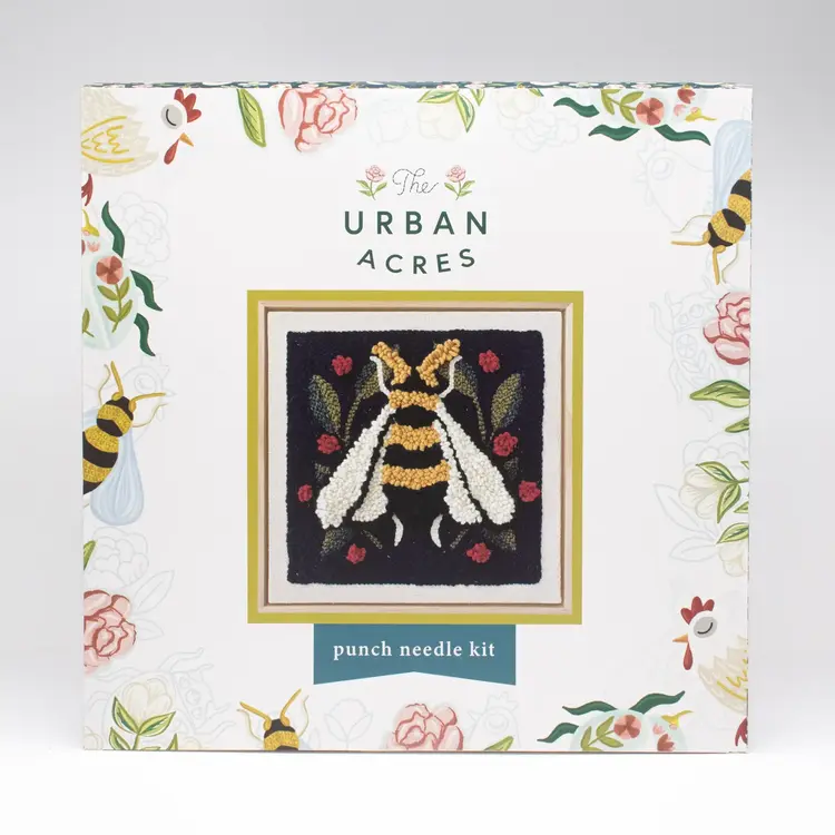 The Urban Acres Spring Bee Punch Needle Frame Kit