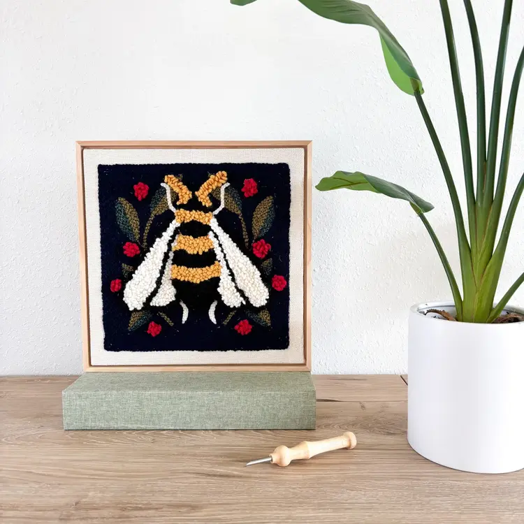The Urban Acres Spring Bee Punch Needle Frame Kit