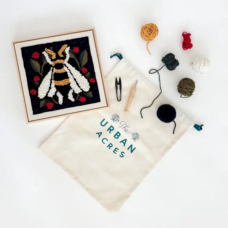 The Urban Acres Spring Bee Punch Needle Frame Kit