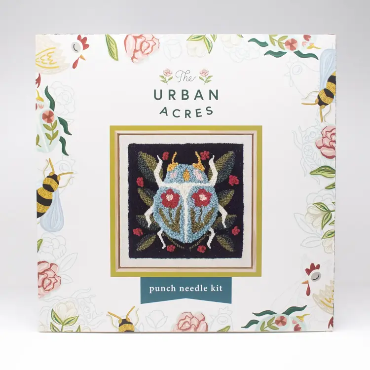 The Urban Acres Spring Beetle Punch Needle Frame Kit