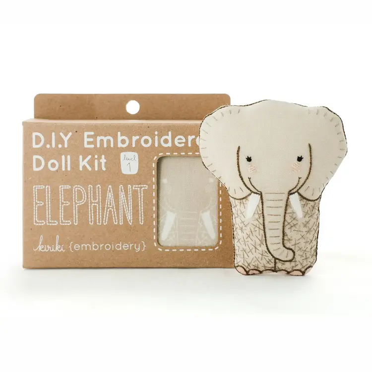 Kiriki Press Elephant Embroidery Kit