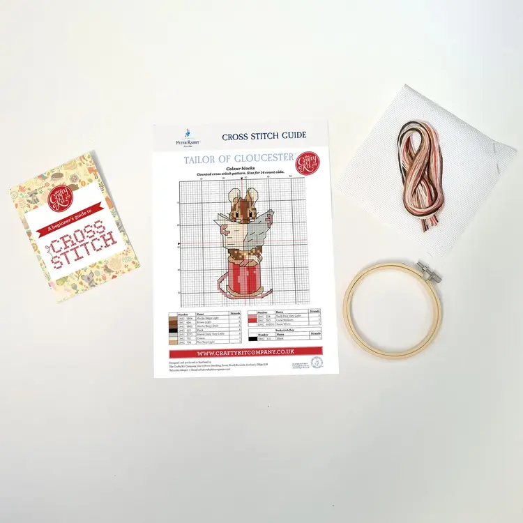 The Crafty Kit Company Beatrix Potter - Tailor of Gloucester Mini Cross Stitch Kit