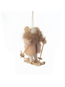 Skiing Mouse (Pink Coat)