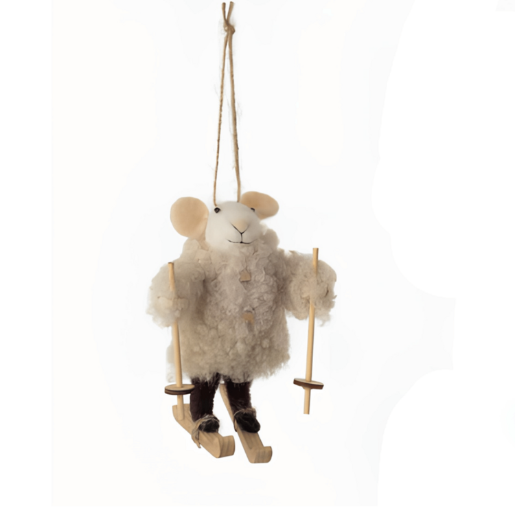 One Hundred 80 degrees Skiing Mouse (Cream Coat)
