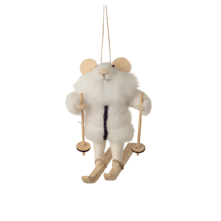 One Hundred 80 degrees Skiing Mouse (White Coat)