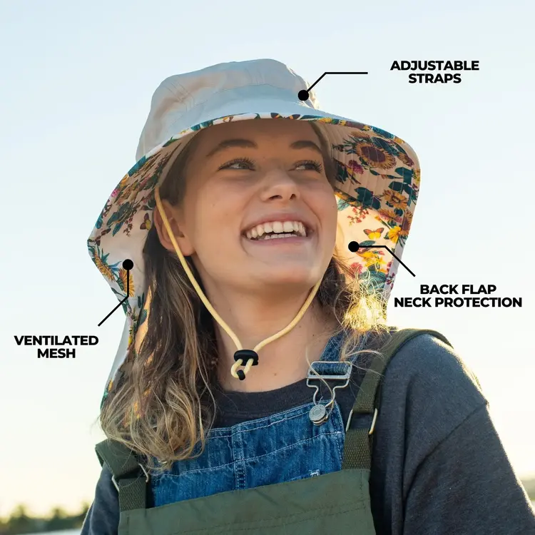 Farmer's Defense Sun Hat | Garden Flower