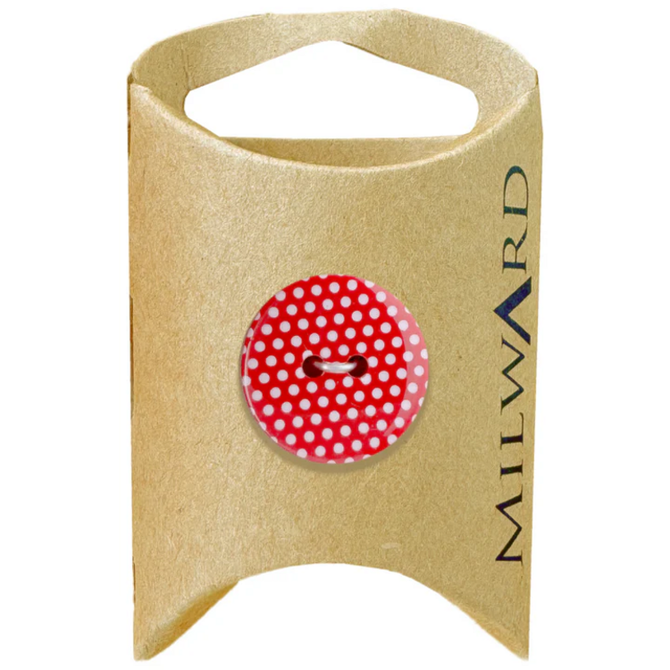 Milward Green MGB386-14/16“ Nylon 2-hole Polka Dot Button