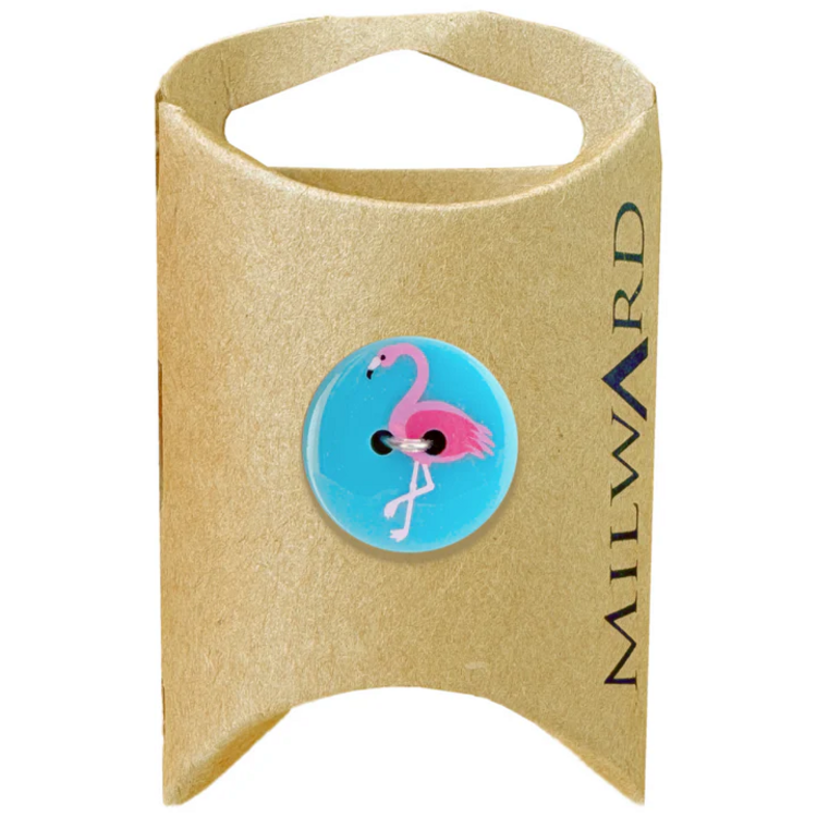 Milward Green MGB478-13/16“ Polyester 2-hole Flamingo Button