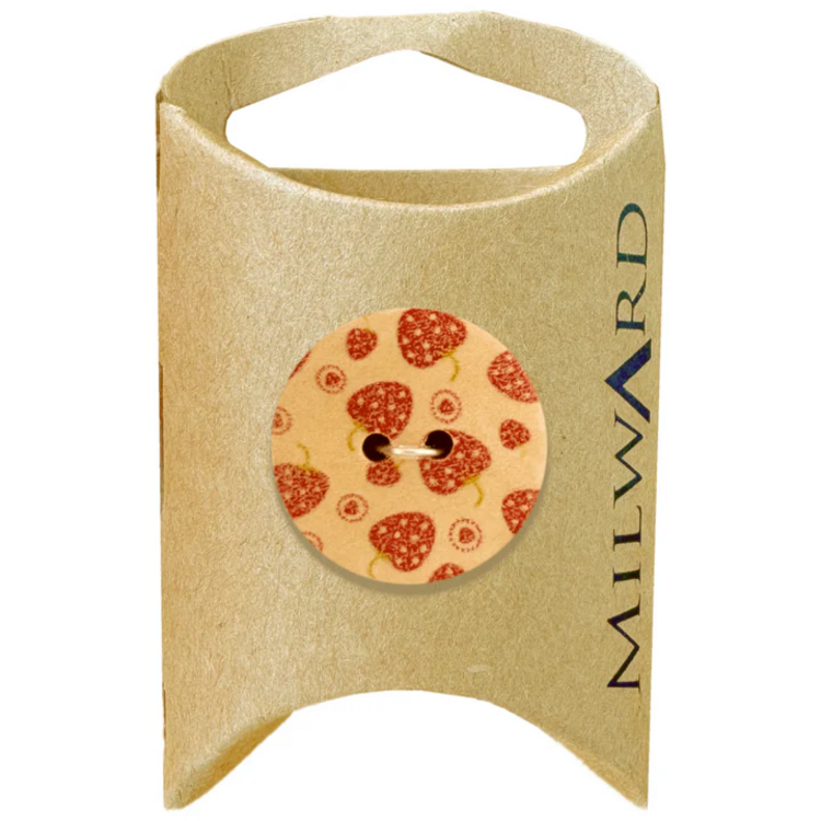 Milward Green MGB500-1 1/16“ Wooden 2-hole Strawberry Button