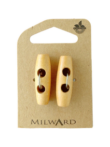 Milward Green MGB509-1 4/16“ Wooden 2-hole Toggle Button